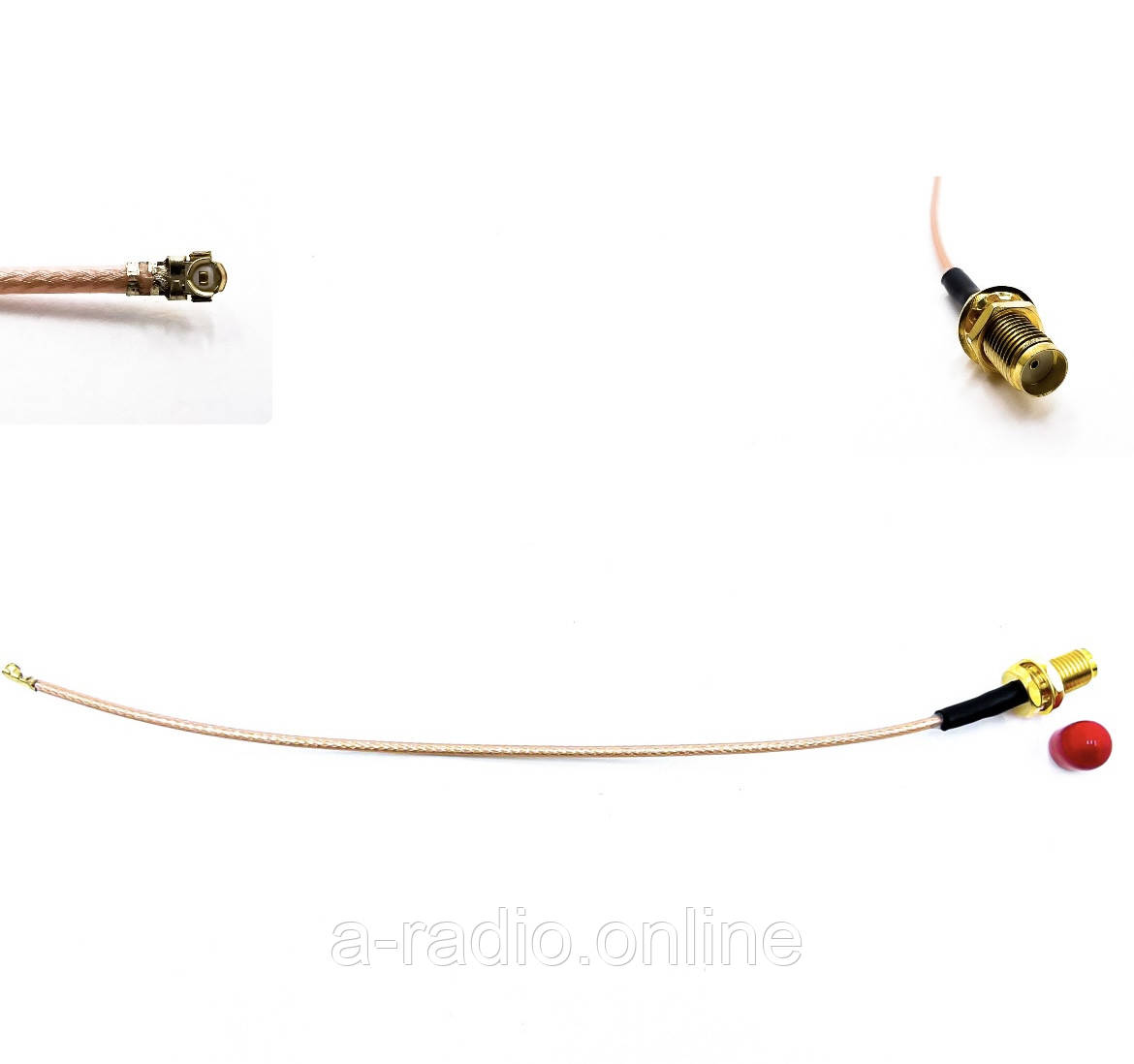 Пігтейл SMA-Female - UFL ВЧ кабель перехідник RG178 16 см
