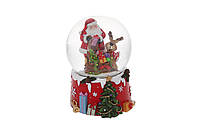 Декоративный водяной шар "Санта с подарками", 10.5*10.5*13.5см, полистоун (913-302)