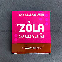 Краска для бровей Zola Eyebrow Tint With Collagen - 02 Warm Brown (Тепло-Коричневая) 5 мл