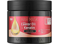 Маска для волос 295мл Black Castor Oil Keratin ТМ BION BP