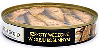 Шпроти копчені RIGA Gold Szproty в рослинній олії 160 г, Латвія