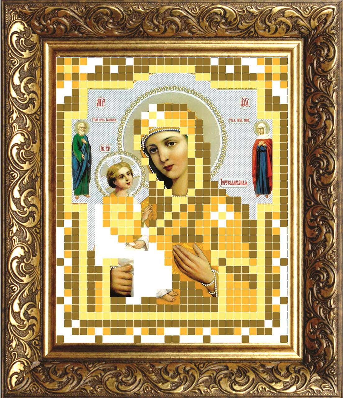 Схема для вишивання бісером ТМ BUTIK ікона Єрусалимська ВТ7034 6х7см А7 Атлас, фото 1