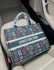 Жіноча сумка шоппер Крістіан Діор синя Christian Dior Blue