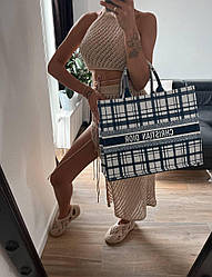 Жіноча сумка шоппер Крістіан Діор біла Christian Dior White