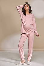 Тепла піжама для вагітних та годування WENDY NW-5.7.3 рожева