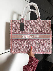 Жіноча сумка шоппер Крістіан Діор рожева Christian Dior Pink