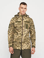 Мужская тактическая армейская куртка ВСУ пиксель, Теплая военная осенняя куртка Soft Shell Кодор
