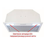 Вбудована витяжка 60 см біла. Потужність 1450 м 39 дБ безшумна робота Luxor Jet WH, Німеччина, фото 2