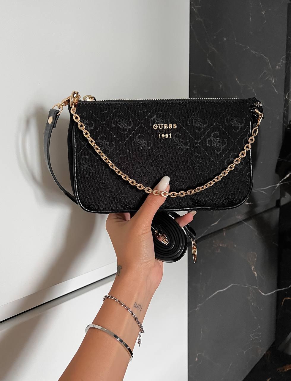 Жіноча сумка Гесс чорна Guess Black