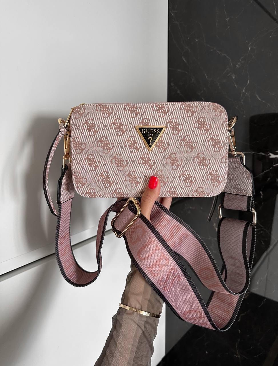 Жіноча сумка Гесс рожева Guess Pink