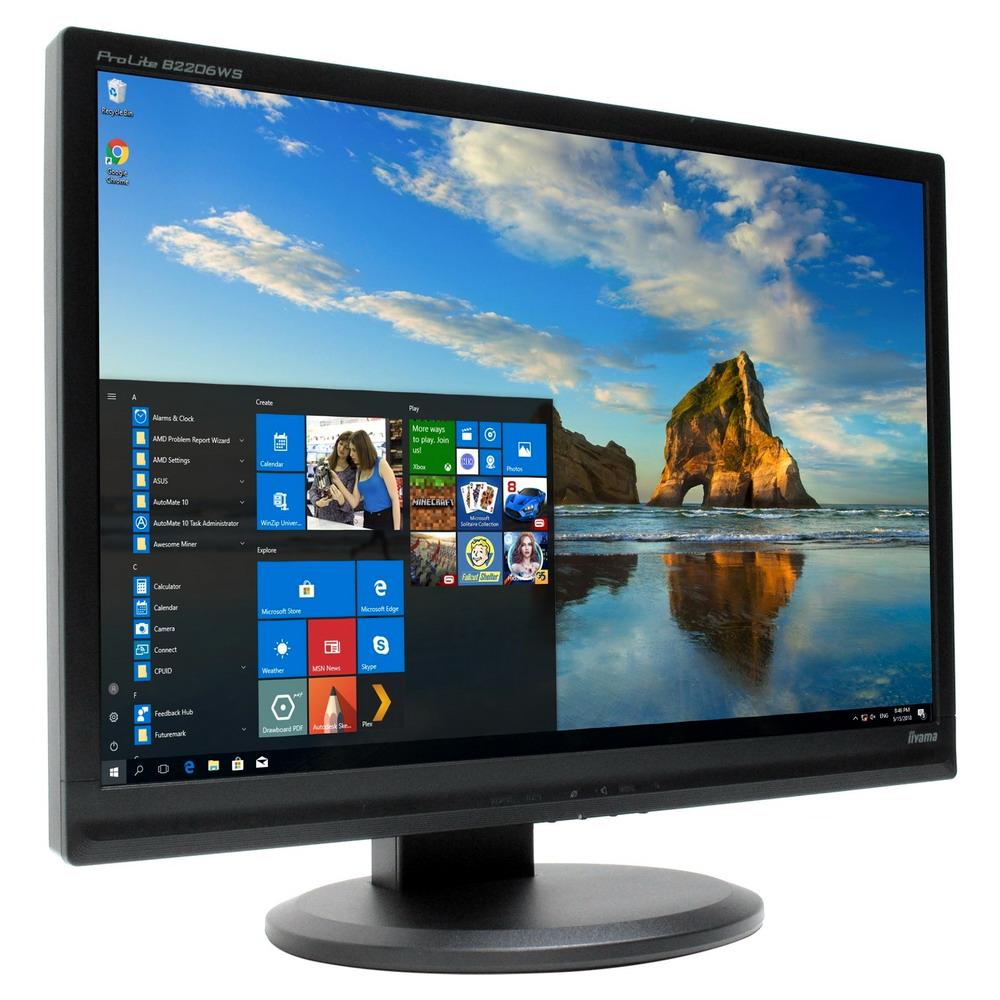 Монітор 22" 1680*1050 TN Iiyama B2206WS VGA DVI MM чорний бв A- Гар.12міс! #