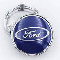Колпачки (заглушки) в литые диски FORD (Форд) 60 мм синие лого,