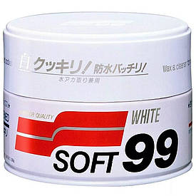 Базовий віск м'якого типу з очисником для світлих лаків Soft99 White Super Wax 350г