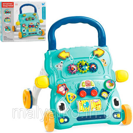 Каталка- ходунки з ігровим центром (укр. озвучення) TM WToys ЗЕЛЕНІ арт. 67127