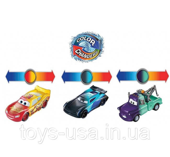 Тачки Зміна кольорів Блискавка Маквін Сирник Джексон Шторм Cars Color Changers McQueen Jackson Storm