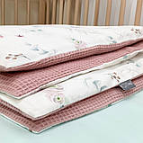 Плед-конверт з ковдрою Гортензія пудра, фото 3