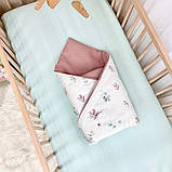 Плед-конверт з ковдрою Гортензія пудра, фото 4