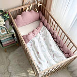 Плед-конверт з ковдрою Гортензія пудра, фото 5