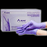 Нитриловые перчатки фиолетовые Igar S в уп. 200 шт неопудренные, нестерильные размер: C