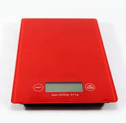Настільні кухонні електронні ваги DOMOTEC MS-912 для зважування продуктів до 5 кг Червоні