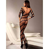 Бодістокінг у велику сітку - Чорний - S/M/L - Еротична білизна, фото 2