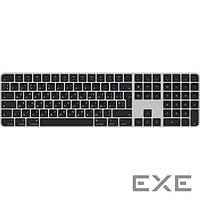 Клавиатура Apple Magic Keyboard with Touch ID и цифровой панелью, Black Keys Ukrainian (MMMR3UA/A)