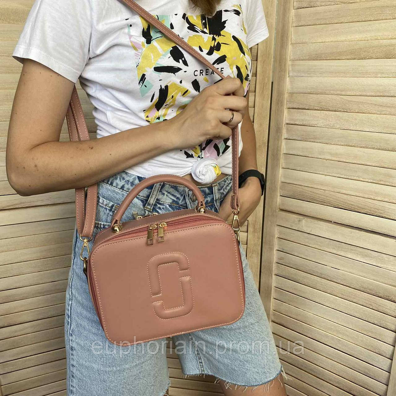 Качественная женская мини сумочка на плечо в стиле Marc Jacobs, маленькая сумка каркасная Отличное качество - фото 6 - id-p1935215343