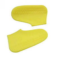 Силиконовые чехлы бахилы многоразовые для обуви от дождя и грязи, цвет - желтый, размер - М (35-39р)