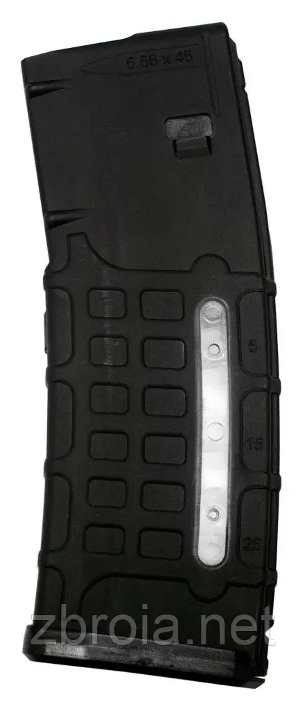 Магазин кал. 223 Rem (5,56x45) для AR15/M4 на 30 патронів із вікном (полімер) чорний