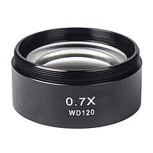 Додаткова лінза для об'єктиву мікроскопа (0,7 X) WD120, діаметр 48 мм