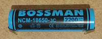 Акумулятор Bossman 18650-U + контакты 2200mAh 3,7V Li-ion коробка 1х1шт