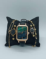 Комплект жіночий кварцевий наручний годинник та браслети. Женские часы