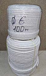 Фал капроновий 6 мм/100 м плетений   для свердловини