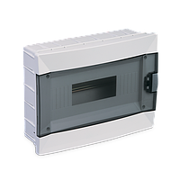 Щит під автомати 12 модулі Makel, внутрішній прозорий, бокс монтажний, шафа розподільна врізна, Макел