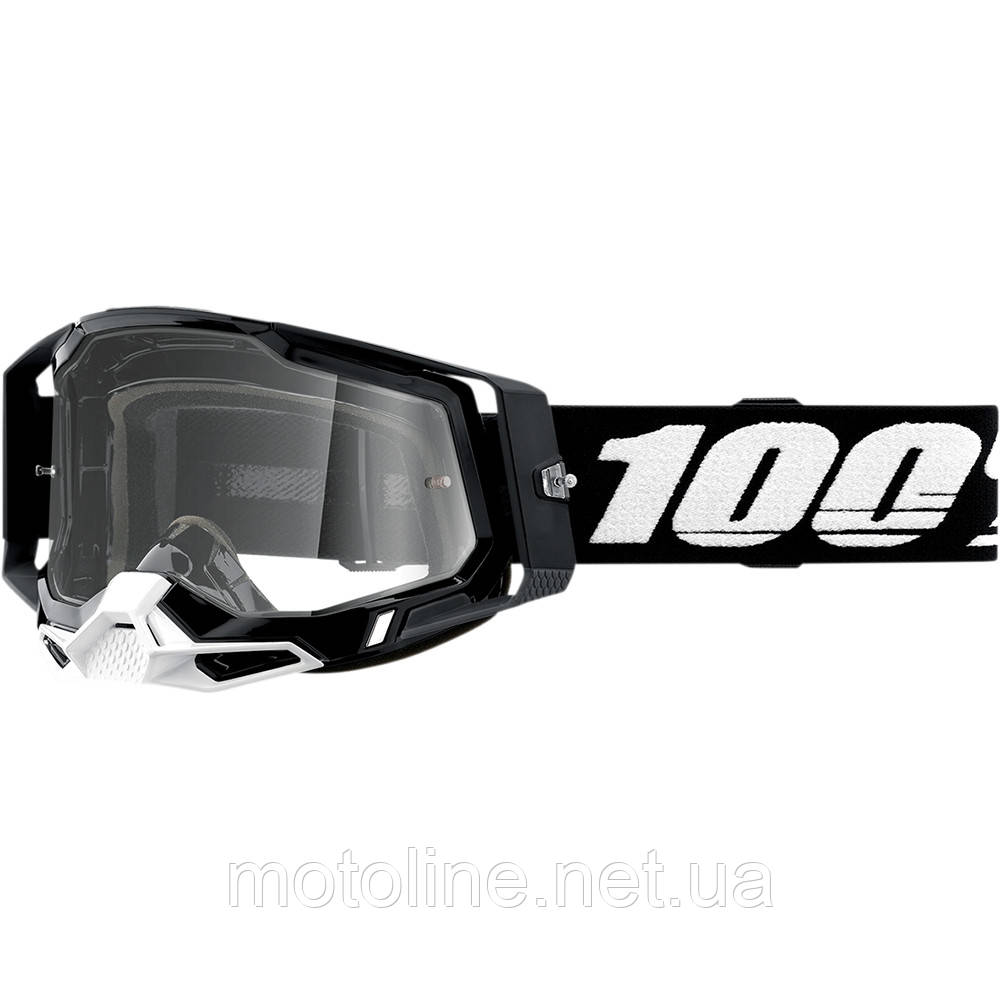 Окуляри 100% Racecraft 2, чорні, прозора лінза