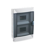 Щит під автомати 16 модулів 2ур Makel, внутрішній прозорий, бокс монтажний, шафа розподільна врізна