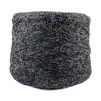 Італійська пряжа бобінна Lanificio Dell Olivo SPA art KILT, чорний меланж (Мохерова пряжа)