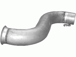 Труба проміжна Renault Premium 70.14 Polmostrow Ø105 (5010547910) Dinex 66214