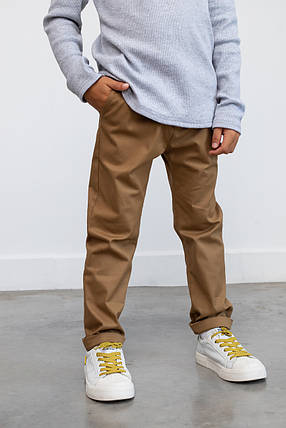 Штани для хлопчика габардинові Hart коричневий, фото 2