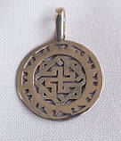 Валькірія у Сонячному Колі 3 слов'янський оберіг срібло 925 проби, фото 2