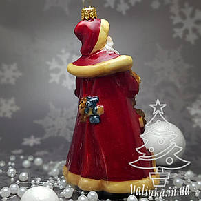 Скляна ялинкова іграшка Санта зі звірятами Святий Миколай Komozja Family Santa Claus, фото 4