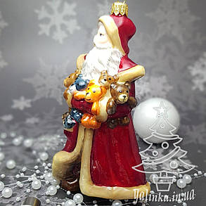 Скляна ялинкова іграшка Санта зі звірятами Святий Миколай Komozja Family Santa Claus, фото 3