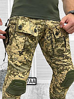 Демисезонные тактические брюки зсу, штаны рип-стоп пиксель 10карманов, брюки уставные армейские осенние