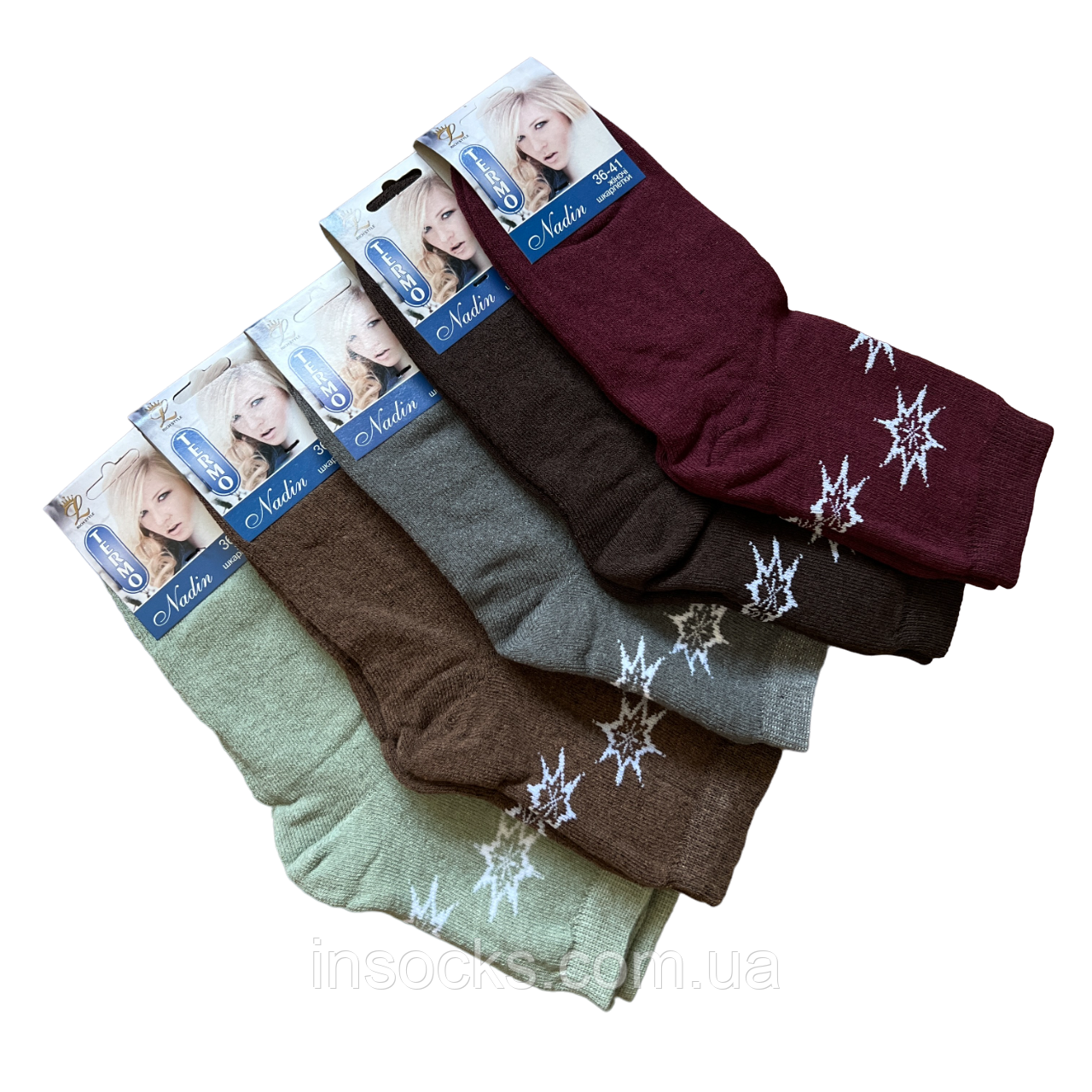 Шкарпетки жіночі махрові "Nadin" Термо. 36-41р. Середньої висоти., фото 1
