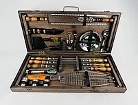 Набори шампурів, Набір шампурів у кейсі "Grill Master Кізляр" Шампури, вертіла, фото 3