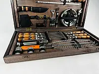 Набори шампурів, Набір шампурів у кейсі "Grill Master Кізляр" Шампури, вертіла, фото 4