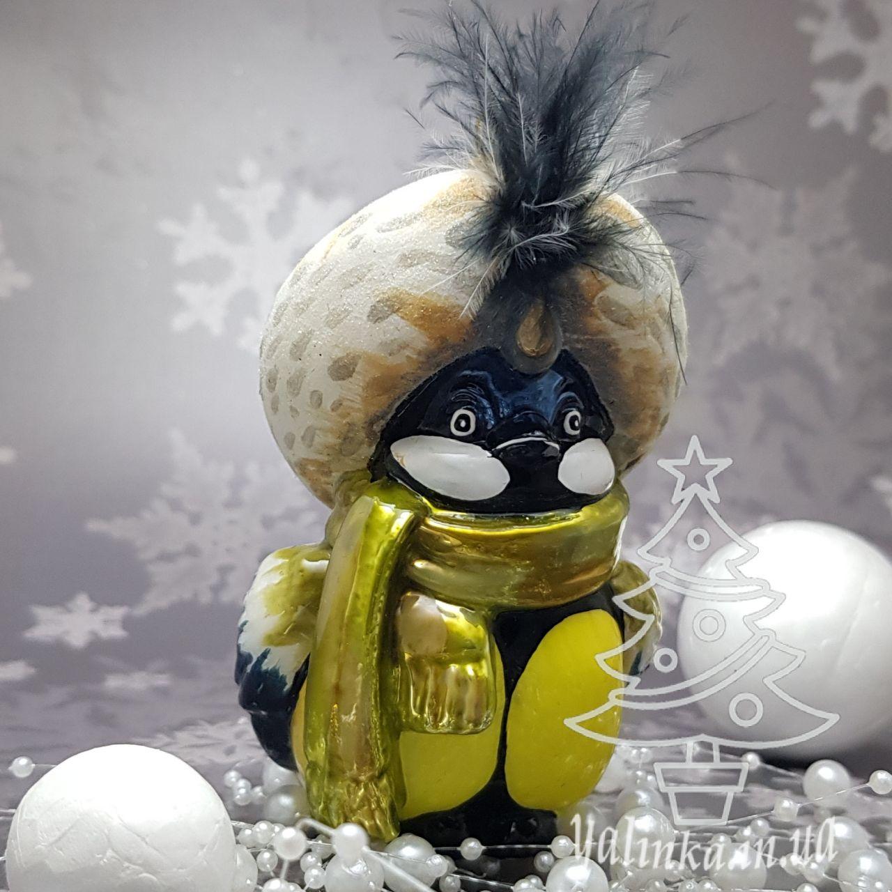 Скляна ялинкова іграшка синицяв шапці Komozja Family Santa Claus