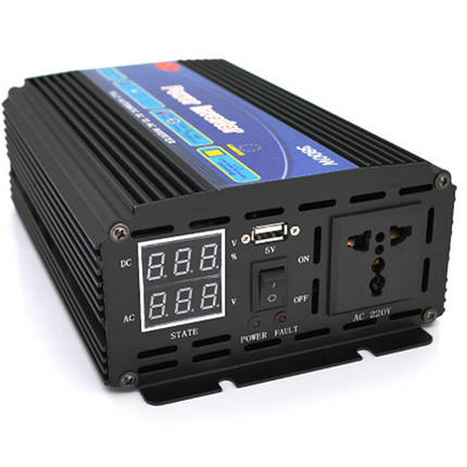 Інвертор напруги Wm-3800 (1900Вт), 24/220V approximated, 1 універсальна розетка, фото 1