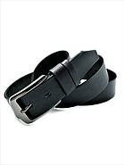 Чоловічий шкіряний ремінь Weatro 3,3 х 110-120 см Чорний ua-33mkr-002, фото 2