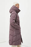 Довга жіноча зимова куртка oversize Finn Flare FWB110138-831 темно-рожевий XL, фото 4